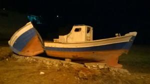 Κομμένη ψαρόβαρκα στη Χιο.